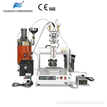 máquina de mezcla dinámica adhesiva de resina epoxi con función de calefacción y limpieza